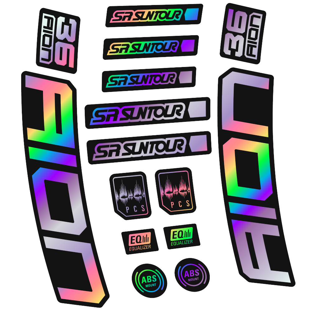 Decal SR Suntour Aion 36 Boost White, Fork 29, bike sticker vinyl