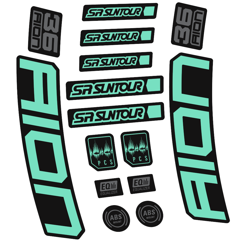 Decal SR Suntour Aion 36 Boost White, Fork 29, bike sticker vinyl