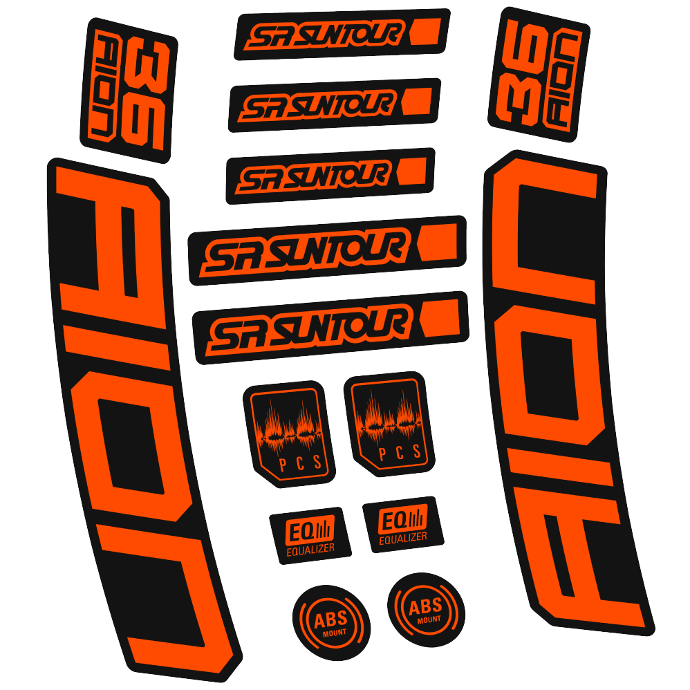 Decal SR Suntour Aion 36 Boost White, Fork 29, bike sticker vinyl