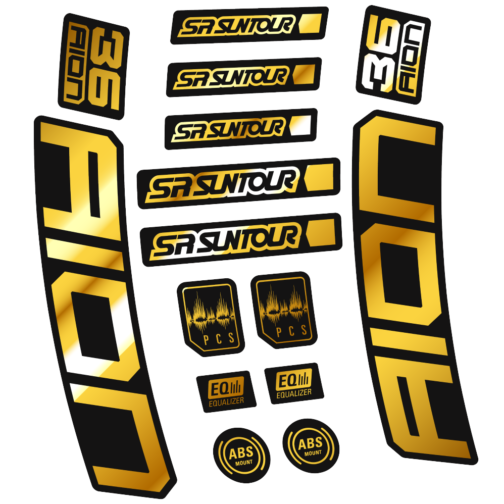 Decal SR Suntour Aion 36 Boost White, Fork 29, bike sticker vinyl