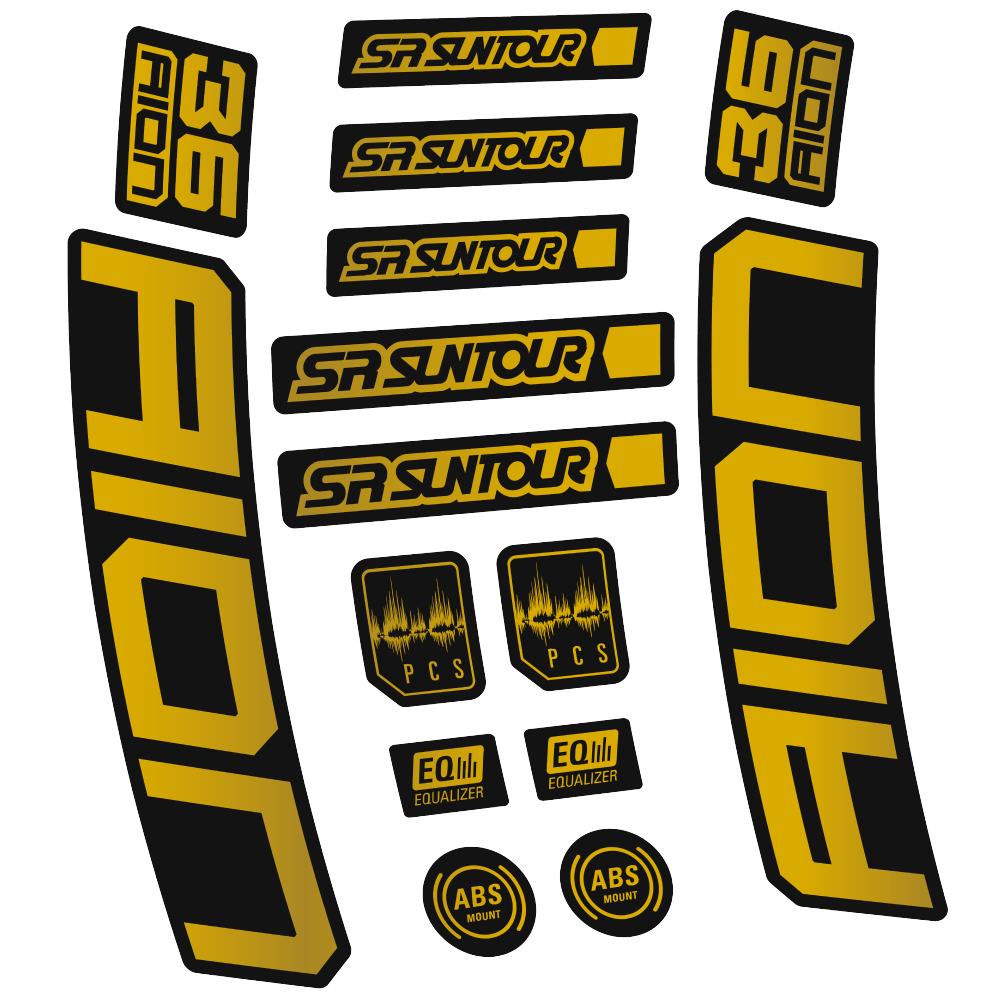 Decal SR Suntour Aion 36 Boost White, Fork 29, bike sticker vinyl