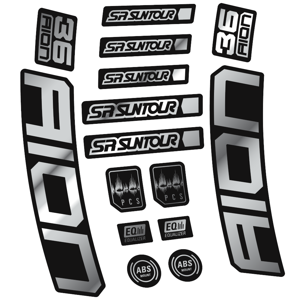 Decal SR Suntour Aion 36 Boost White, Fork 29, bike sticker vinyl