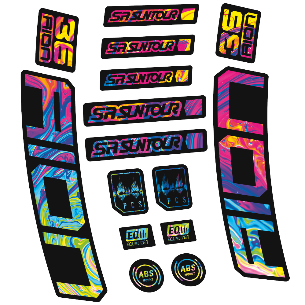 Decal SR Suntour Aion 36 Boost White, Fork 29, bike sticker vinyl