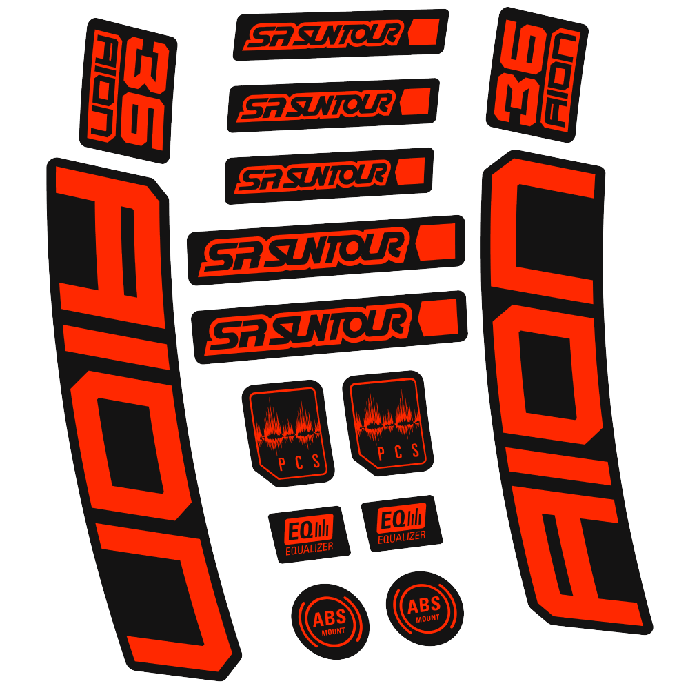 Decal SR Suntour Aion 36 Boost White, Fork 29, bike sticker vinyl