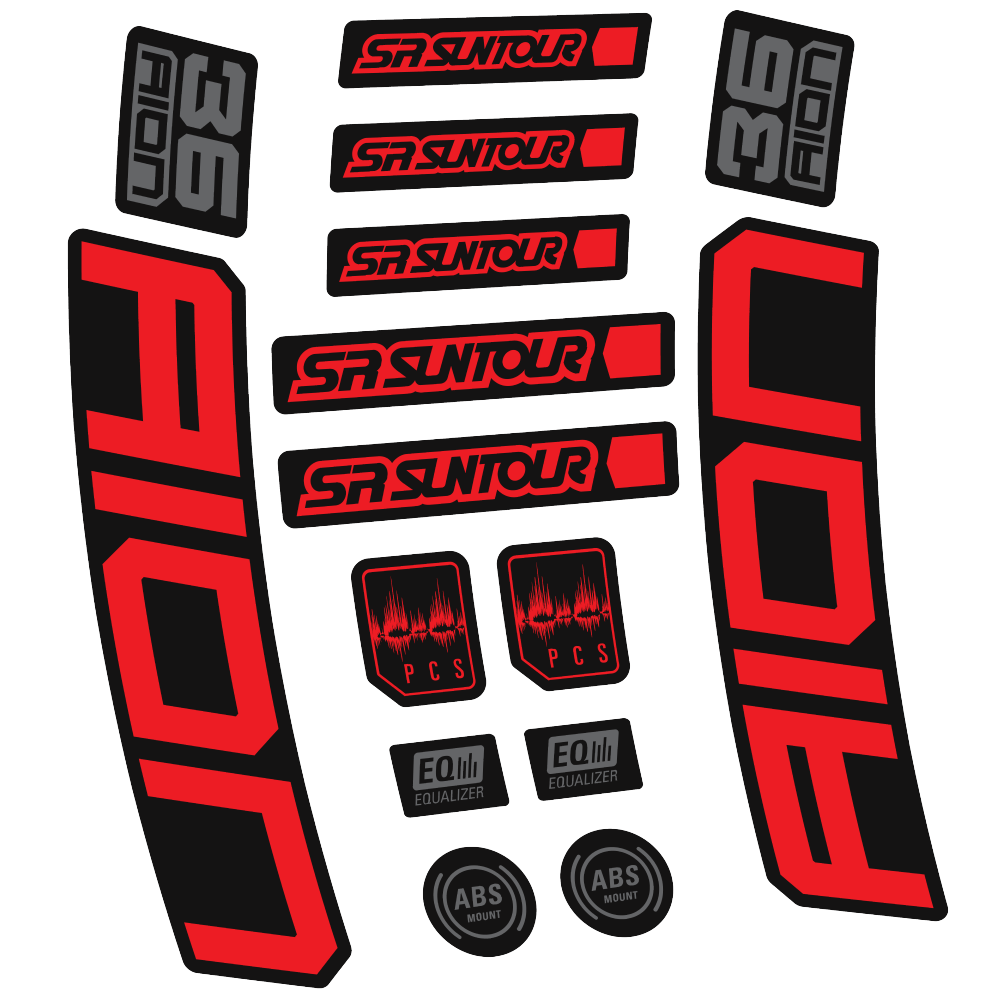Decal SR Suntour Aion 36 Boost White, Fork 29, bike sticker vinyl