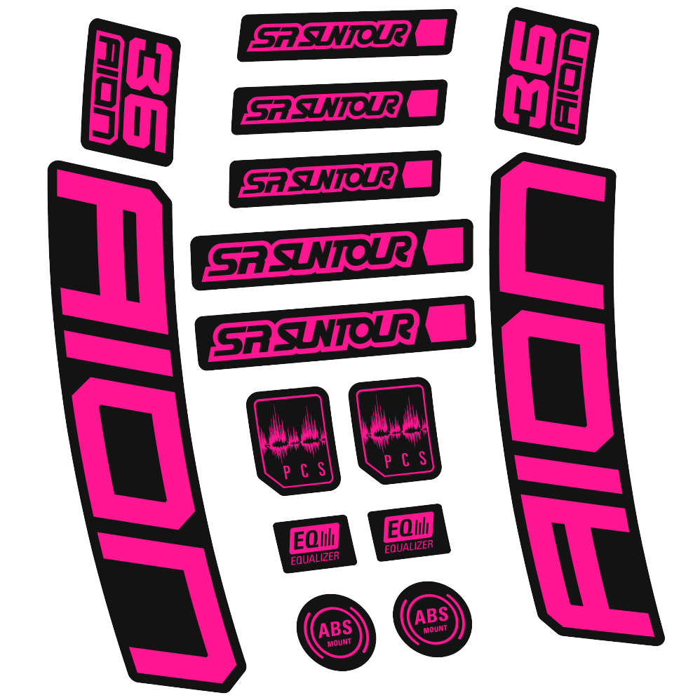 Decal SR Suntour Aion 36 Boost White, Fork 29, bike sticker vinyl