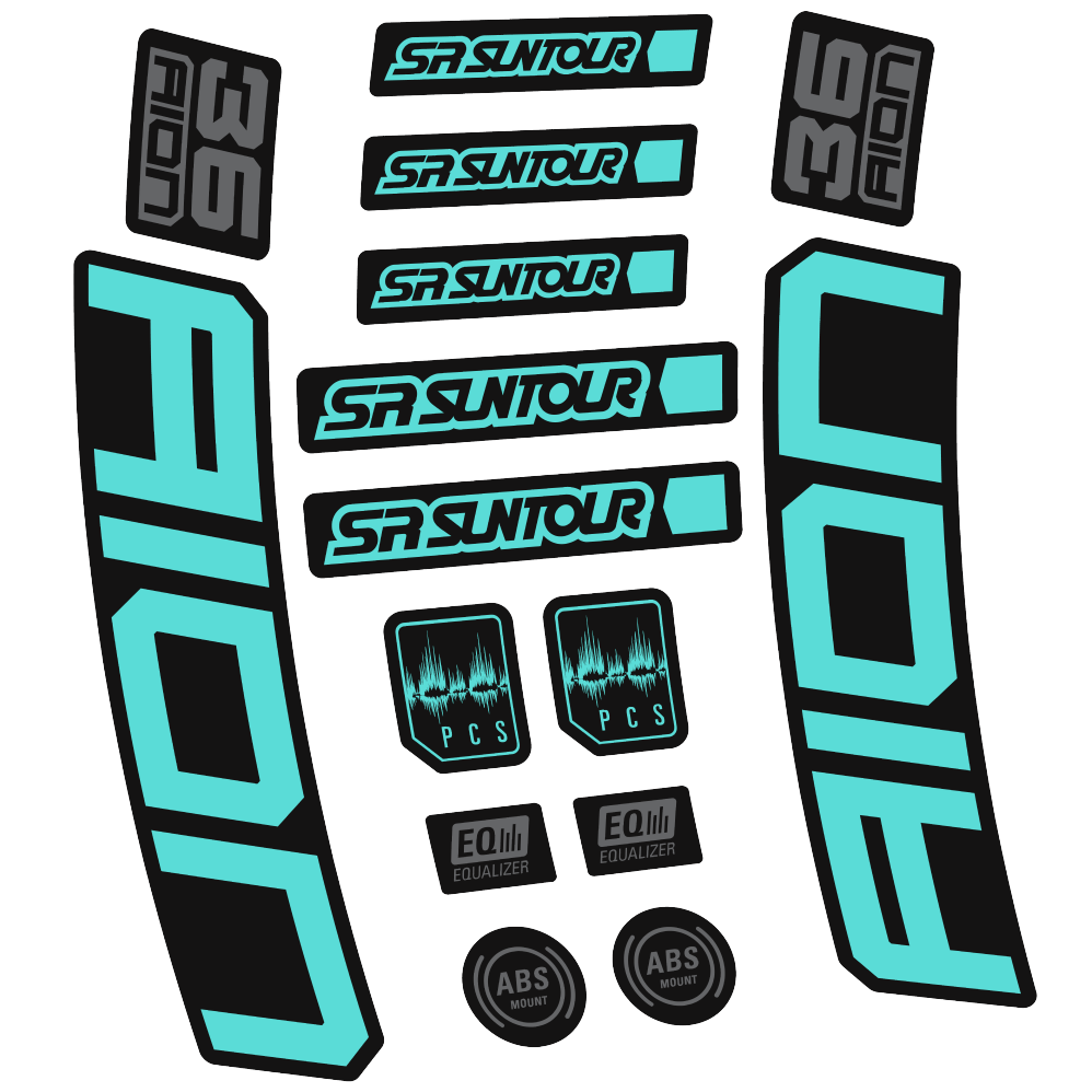 Decal SR Suntour Aion 36 Boost White, Fork 29, bike sticker vinyl