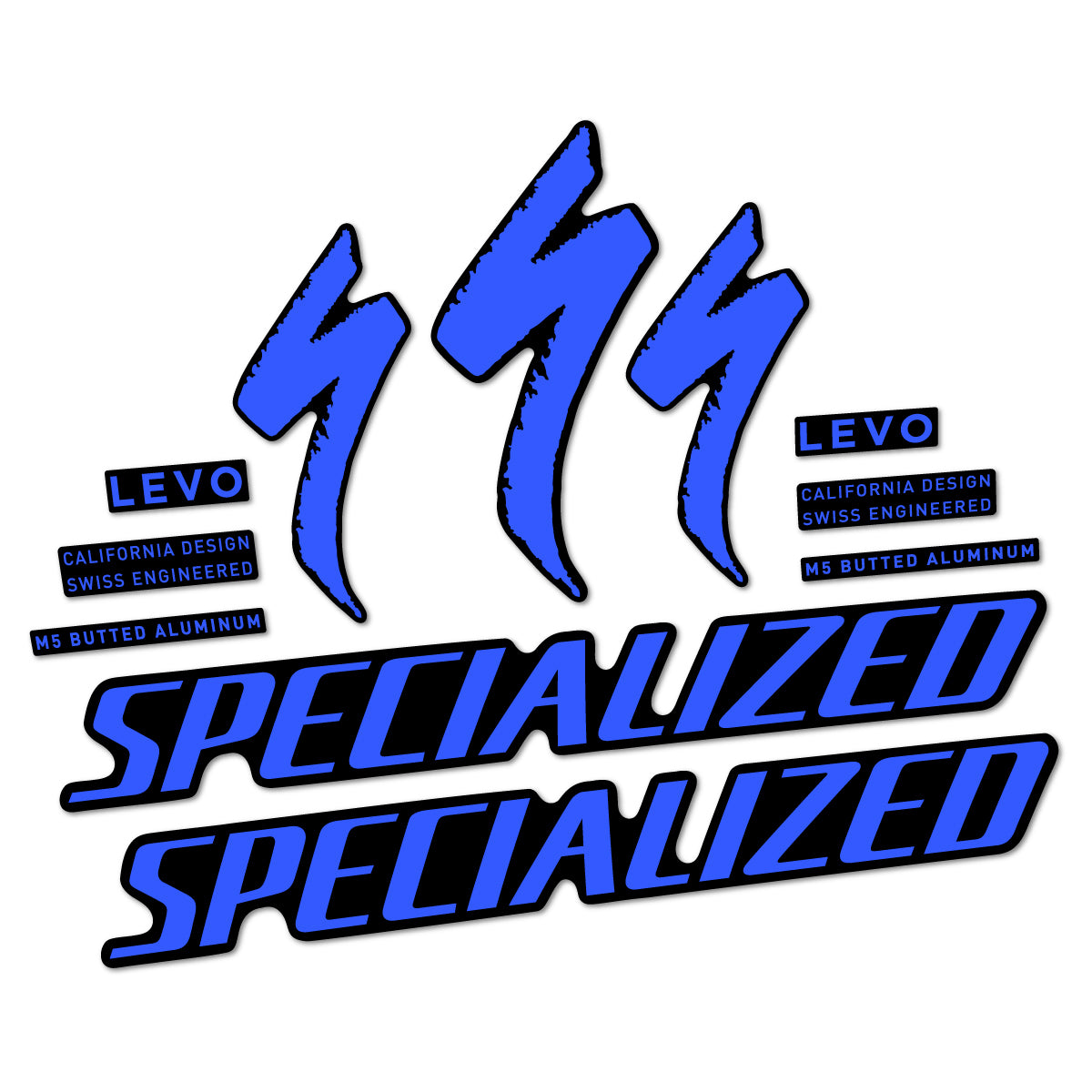 Compatible Stickers for Specialized Levo Gen 4 Alloy 2025-2026, Frame vinyl decals - Medium Blue