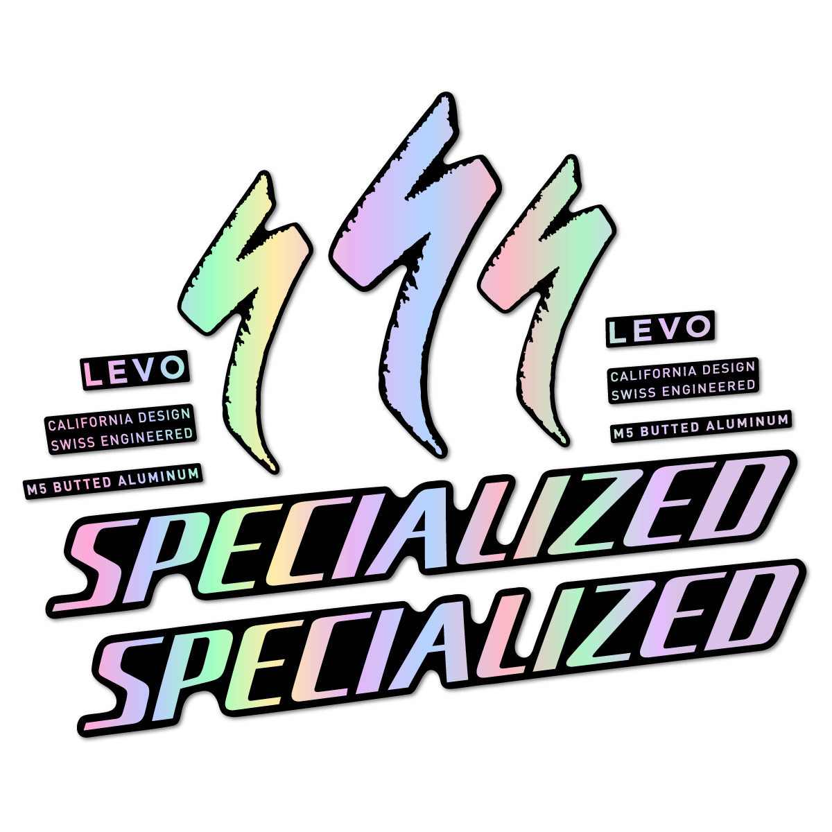 Compatible Stickers for Specialized Levo Gen 4 Alloy 2025-2026, Frame vinyl decals - Hollographic