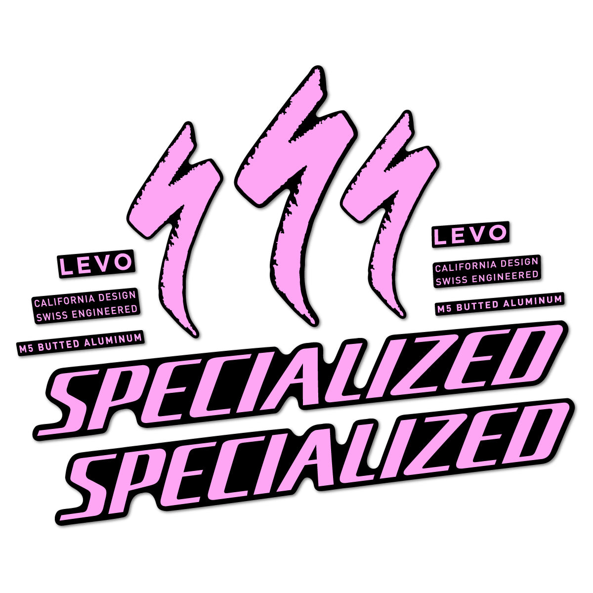 Compatible Stickers for Specialized Levo Gen 4 Alloy 2025-2026, Frame vinyl decals - Light Lilac