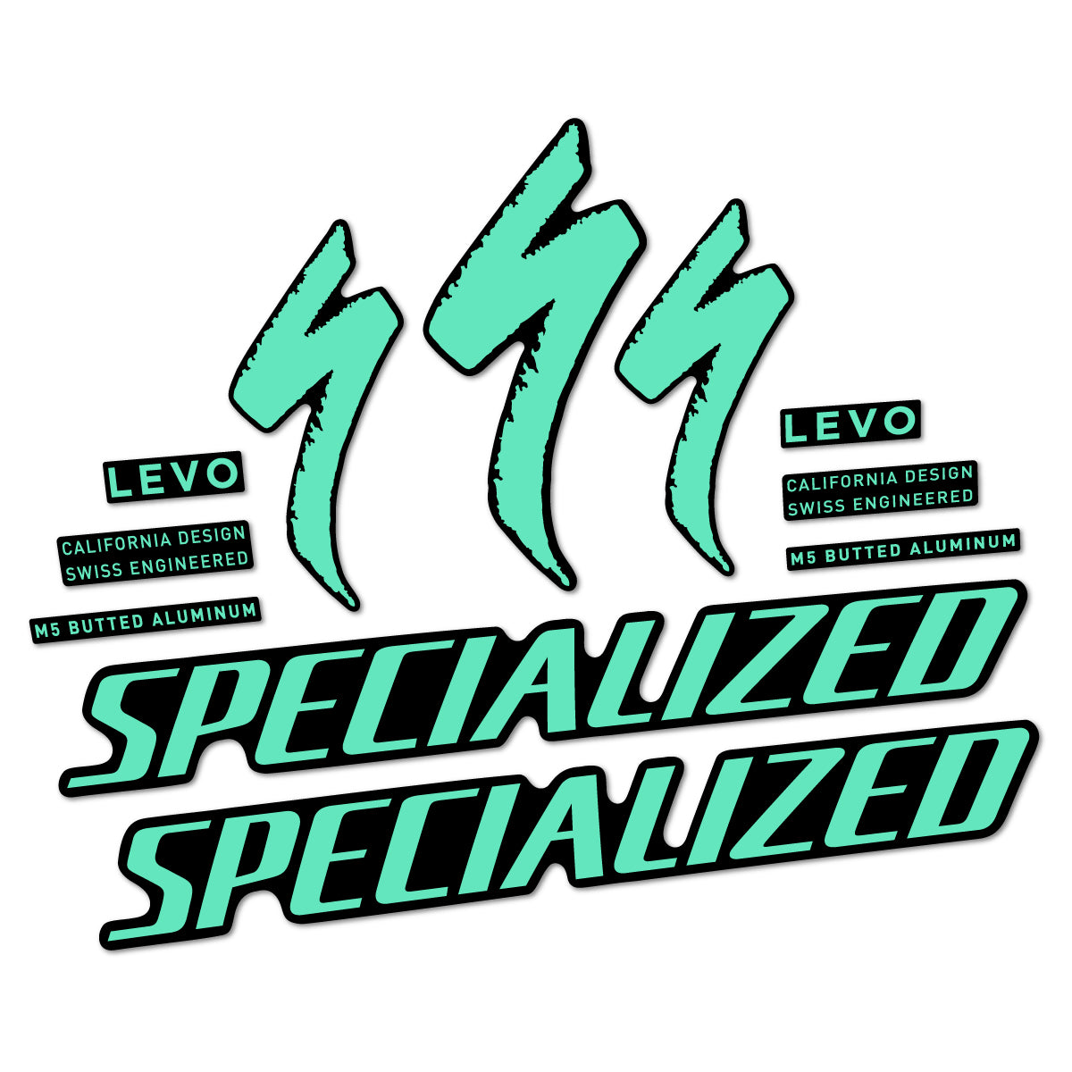 Compatible Stickers for Specialized Levo Gen 4 Alloy 2025-2026, Frame vinyl decals - Mint