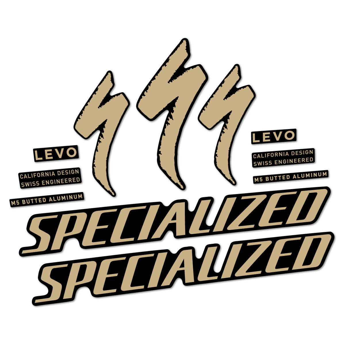 Compatible Stickers for Specialized Levo Gen 4 Alloy 2025-2026, Frame vinyl decals - Sand