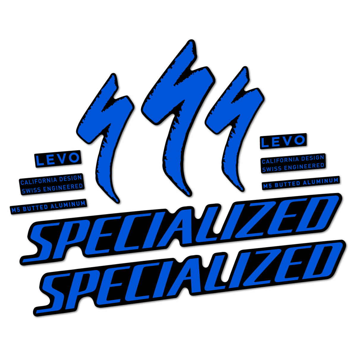 Compatible Stickers for Specialized Levo Gen 4 Alloy 2025-2026, Frame vinyl decals - Sea Blue