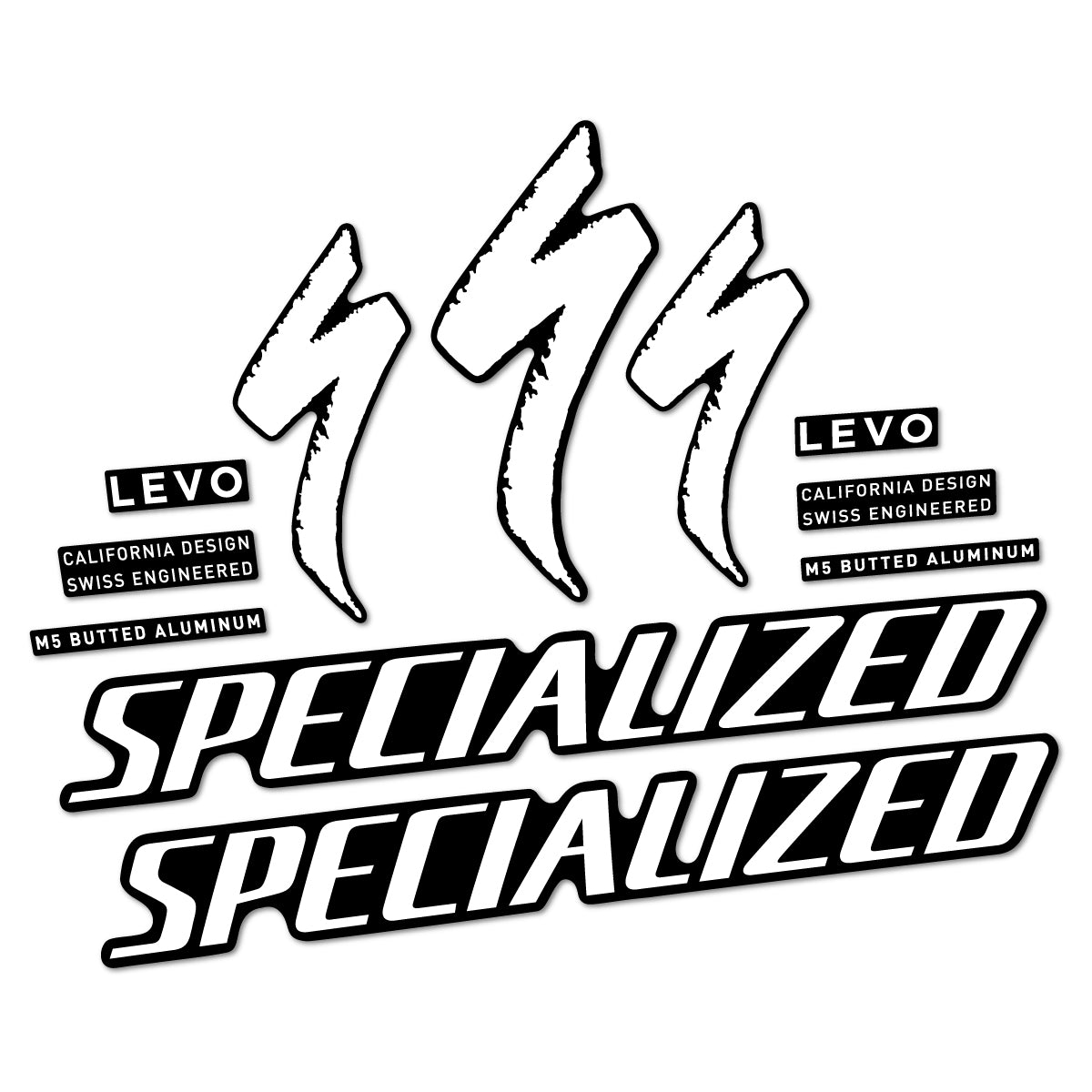 Compatible Stickers for Specialized Levo Gen 4 Alloy 2025-2026, Frame vinyl decals - White
