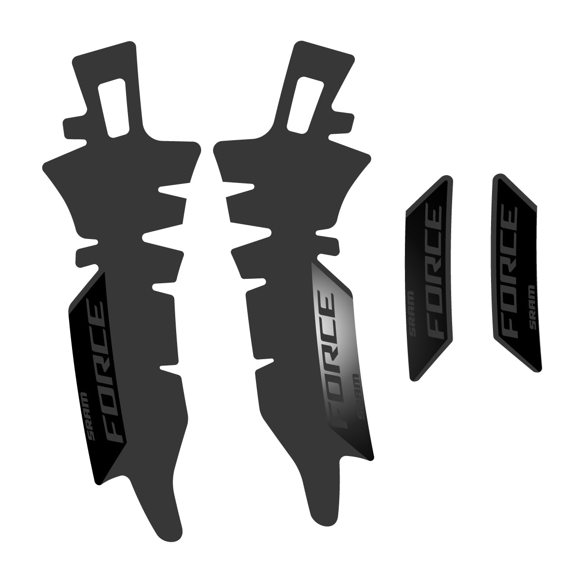 Compatible Stickers for SRAM Force E1 AXS XPLR, Brake vinyl decals - Black