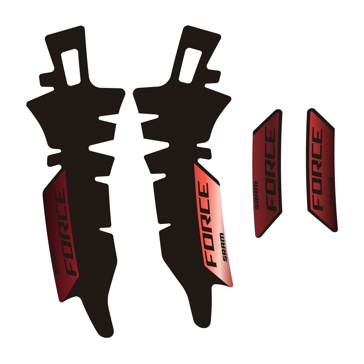 Compatible Stickers for SRAM Force E1 AXS XPLR, Brake vinyl decals - Copper