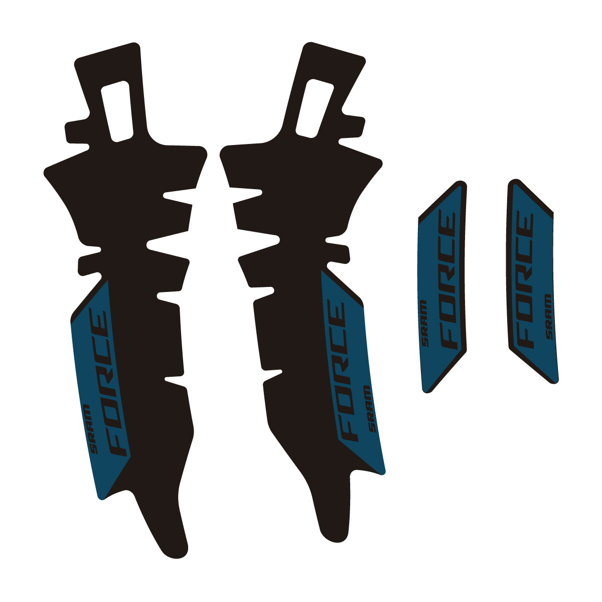 Compatible Stickers for SRAM Force E1 AXS XPLR, Brake vinyl decals - Dark Lake