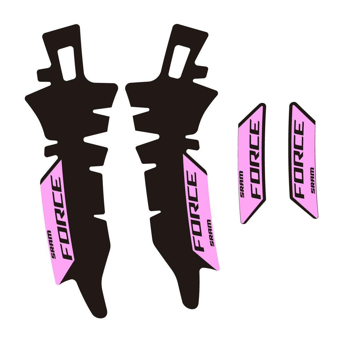 Compatible Stickers for SRAM Force E1 AXS XPLR, Brake vinyl decals - Light Lilac