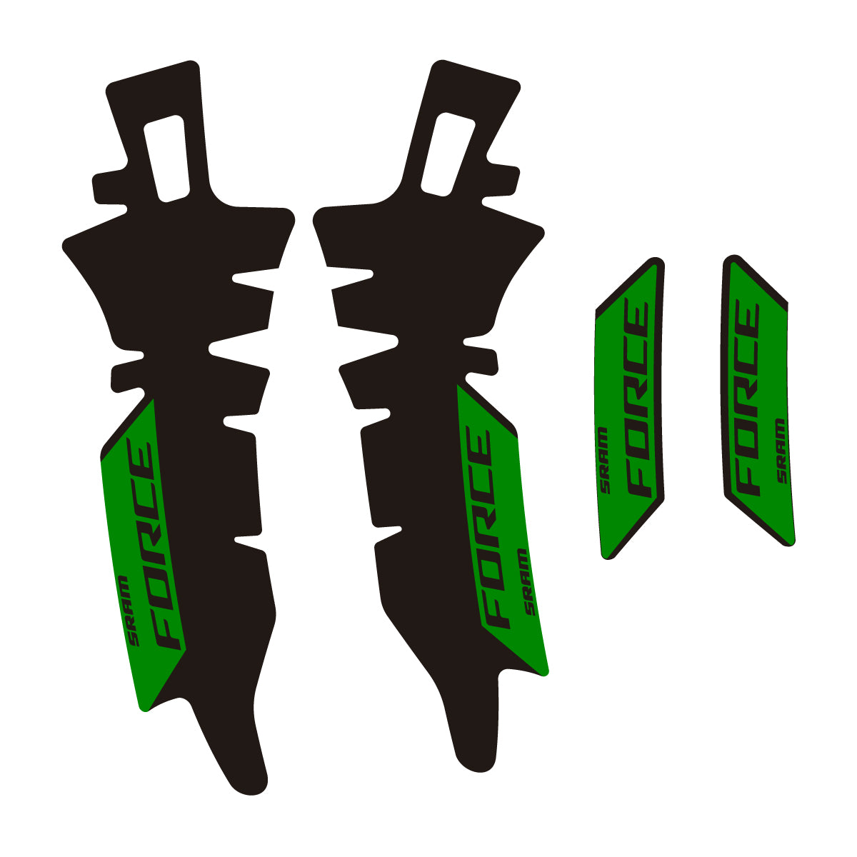 Compatible Stickers for SRAM Force E1 AXS XPLR, Brake vinyl decals - Medium Green