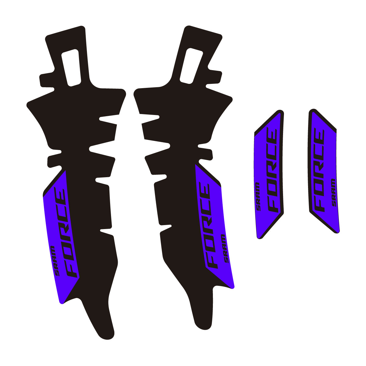 Compatible Stickers for SRAM Force E1 AXS XPLR, Brake vinyl decals - Reflex Blue