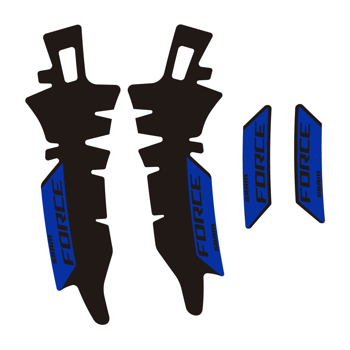 Compatible Stickers for SRAM Force E1 AXS XPLR, Brake vinyl decals - Ultramarine Blue