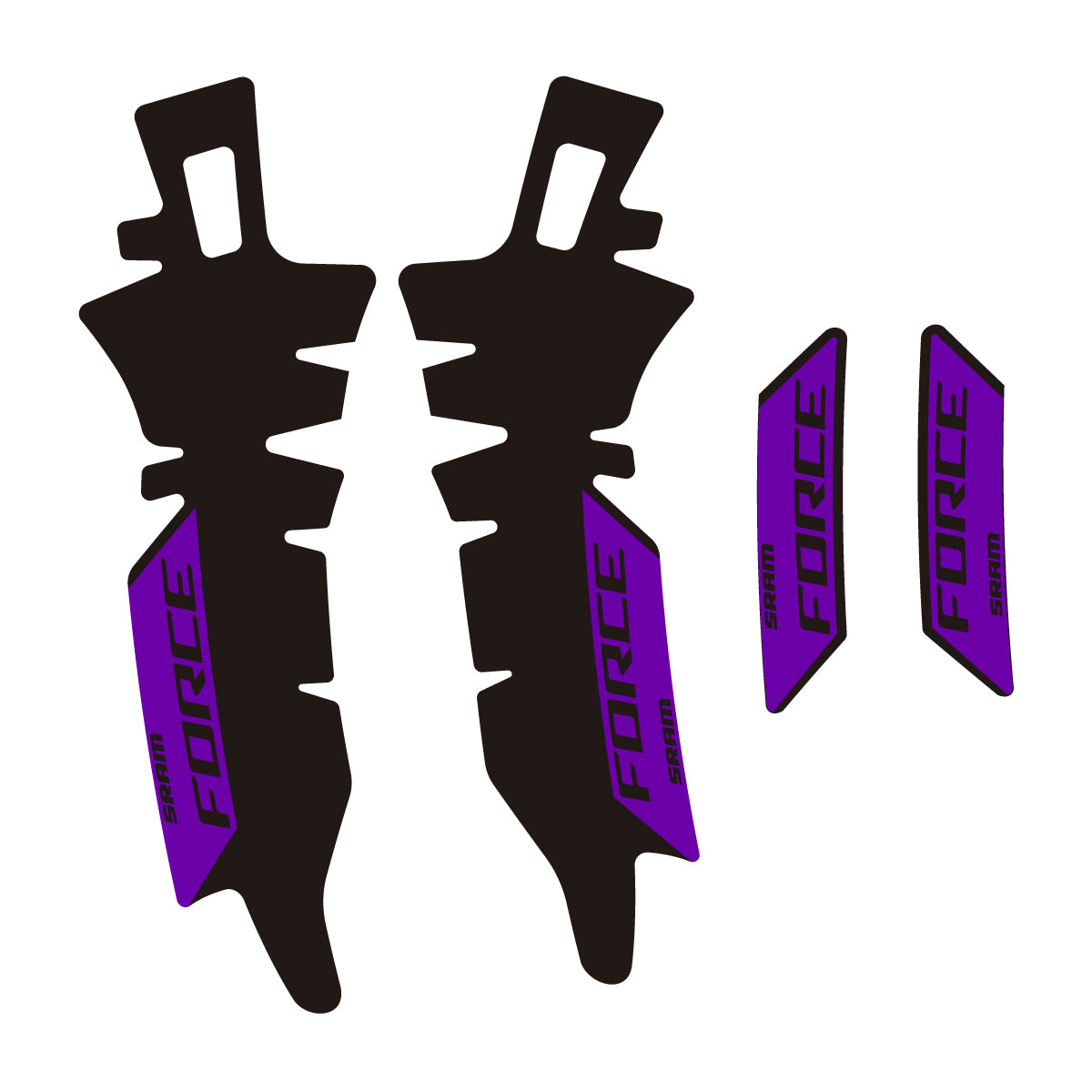 Compatible Stickers for SRAM Force E1 AXS XPLR, Brake vinyl decals - Violet