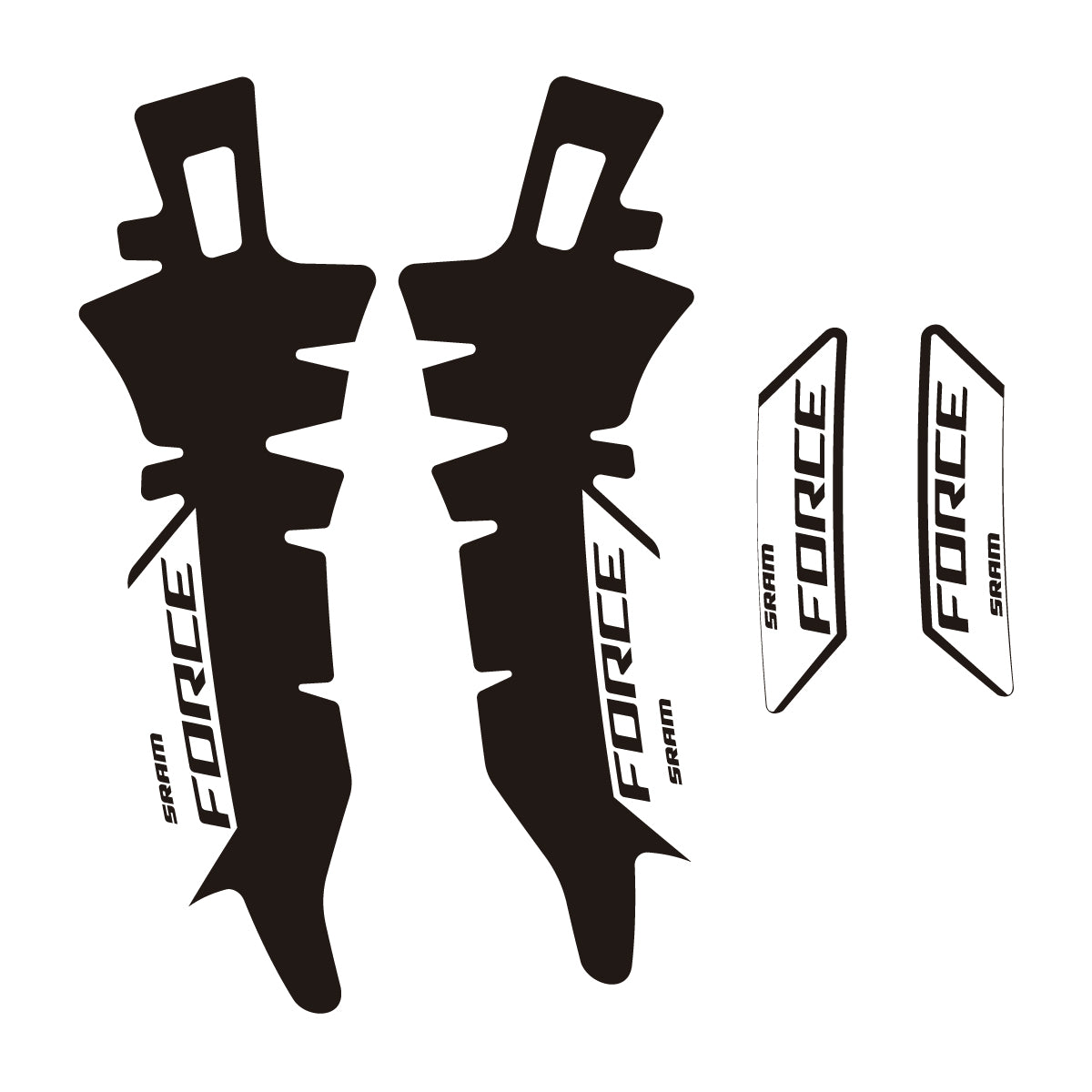Compatible Stickers for SRAM Force E1 AXS XPLR, Brake vinyl decals - White