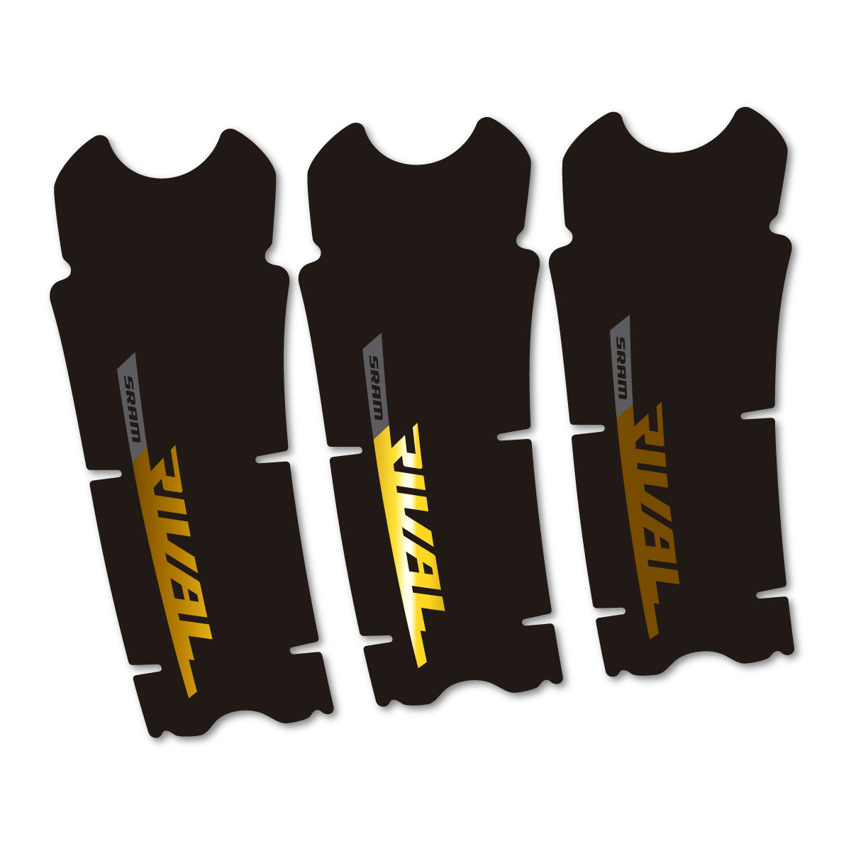 Compatible Stickers for Sram Rival AXS DUB 12v, Crankset vinyl decals - Chrome Gold
