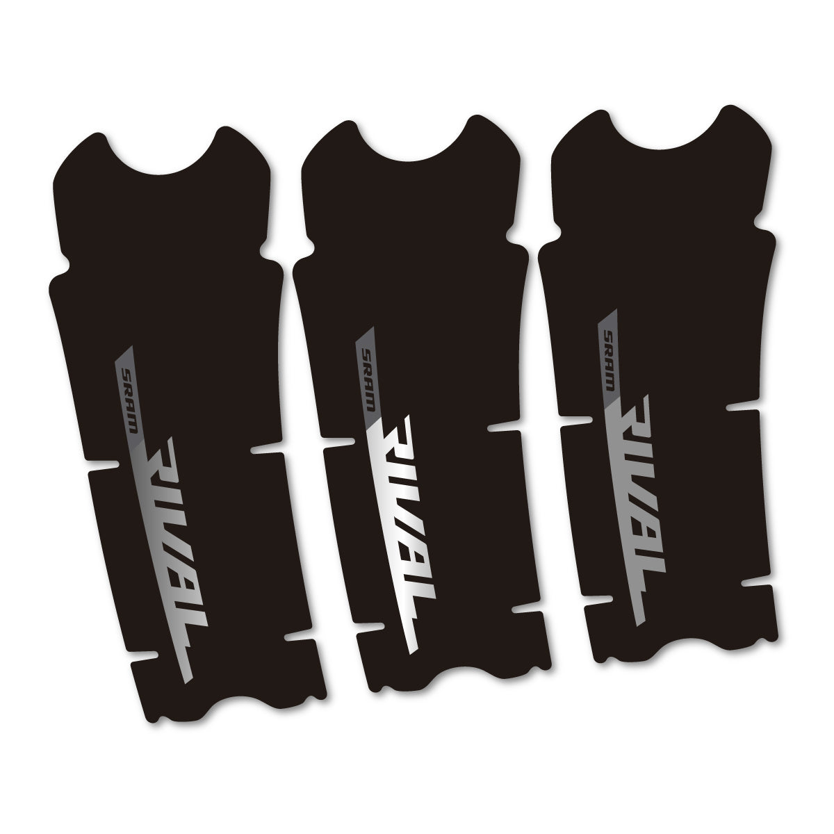 Compatible Stickers for Sram Rival AXS DUB 12v, Crankset vinyl decals - Chrome Silver