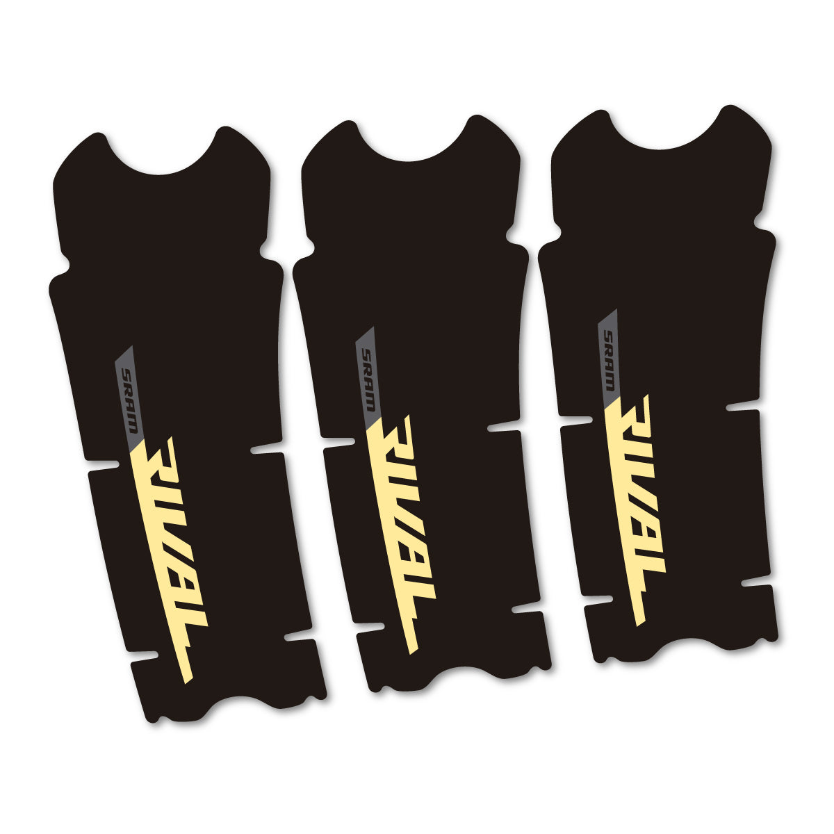 Compatible Stickers for Sram Rival AXS DUB 12v, Crankset vinyl decals - Cream