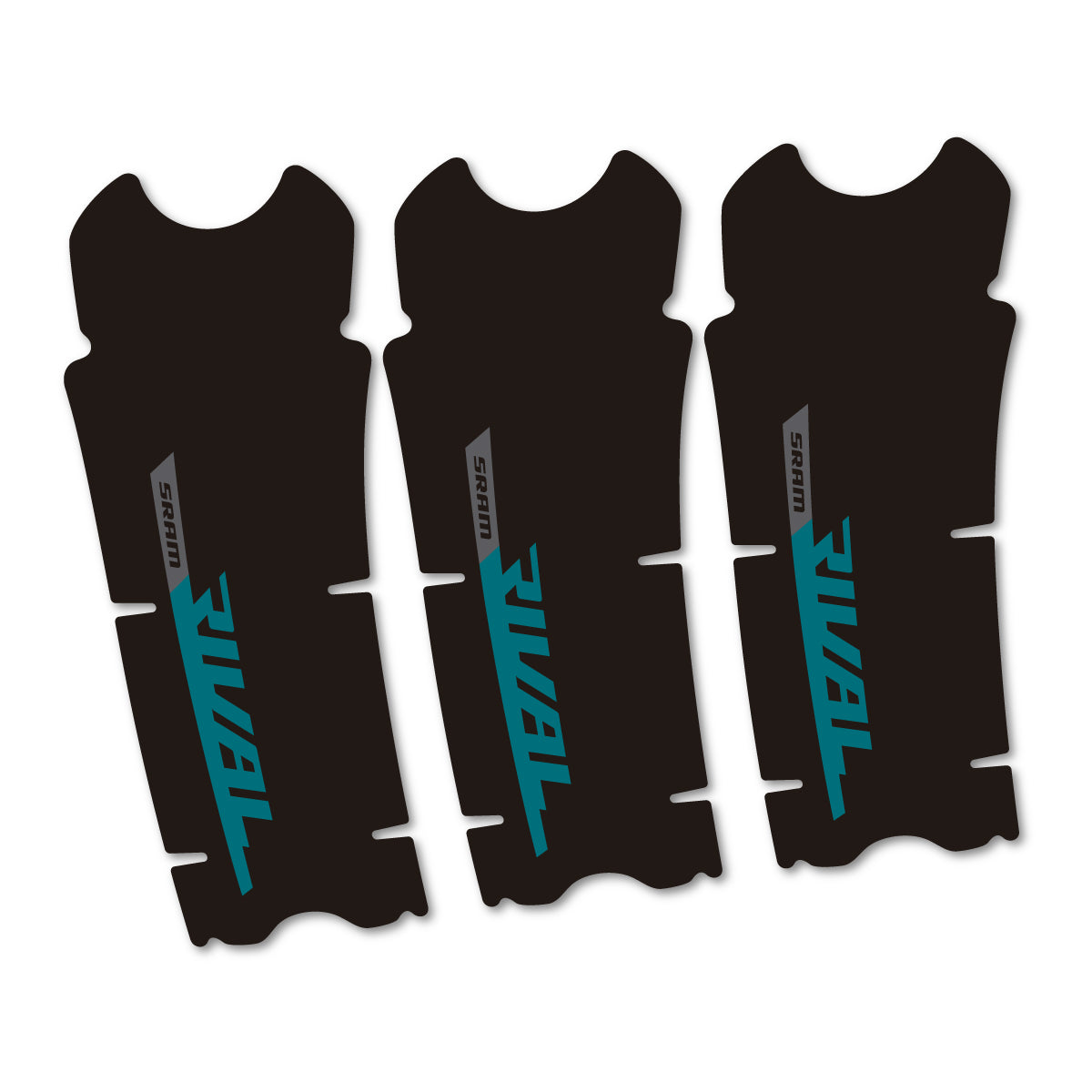 Compatible Stickers for Sram Rival AXS DUB 12v, Crankset vinyl decals - Dark Turquoise