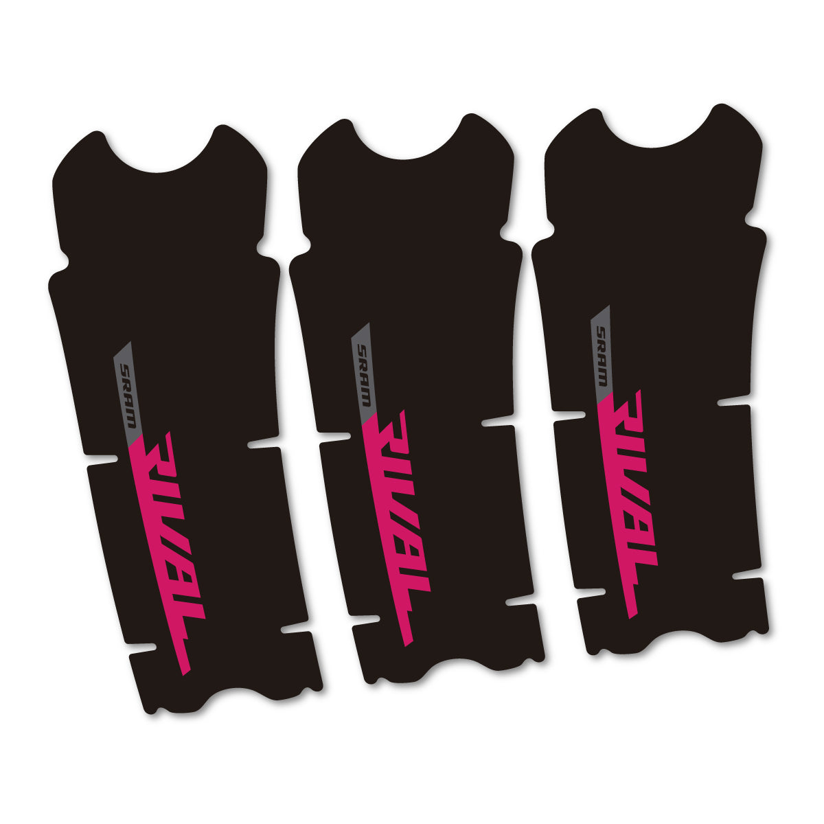 Compatible Stickers for Sram Rival AXS DUB 12v, Crankset vinyl decals - Dark Pink