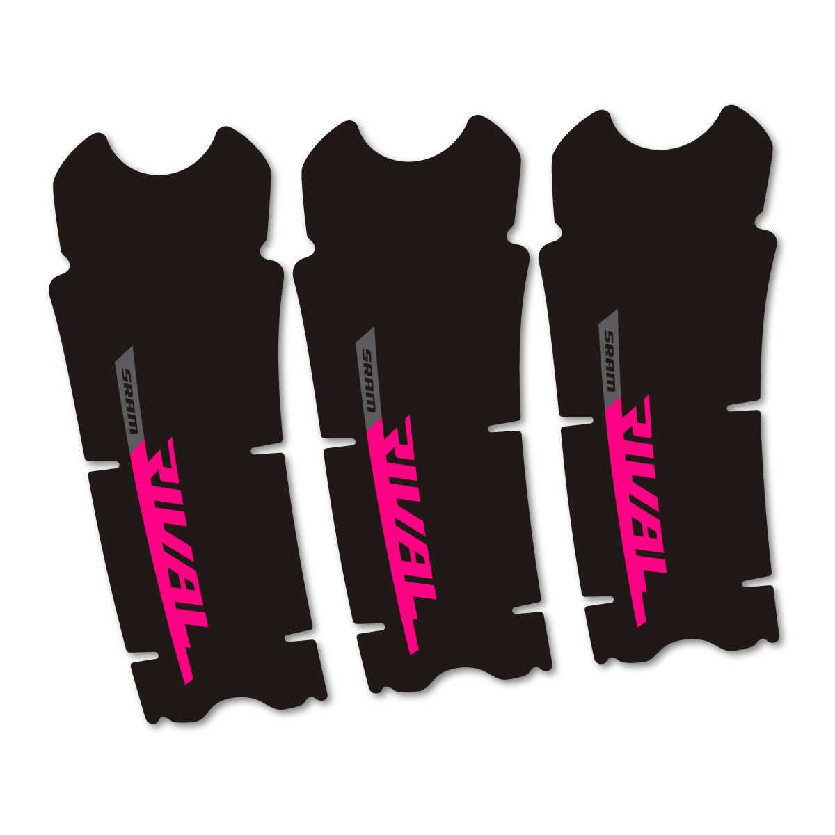 Compatible Stickers for Sram Rival AXS DUB 12v, Crankset vinyl decals - Fuchsia