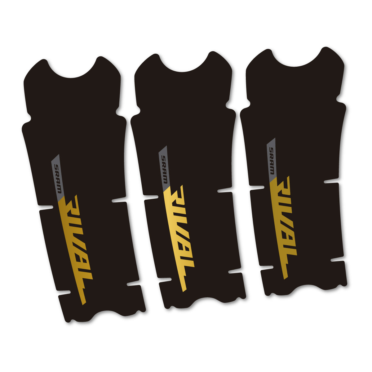 Compatible Stickers for Sram Rival AXS DUB 12v, Crankset vinyl decals - Gold