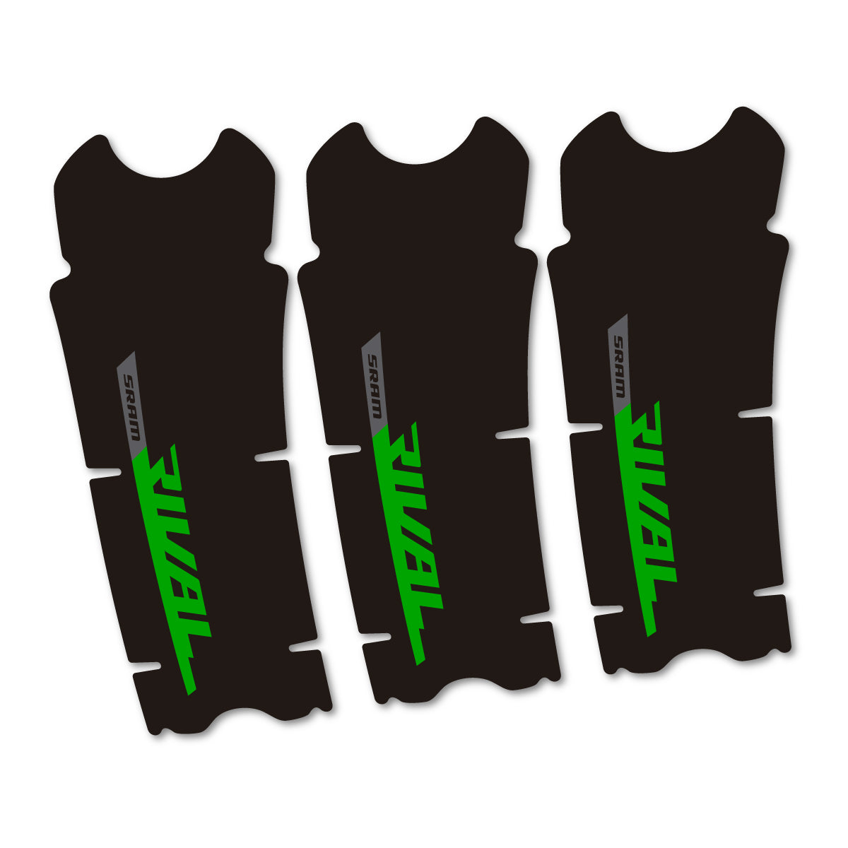 Compatible Stickers for Sram Rival AXS DUB 12v, Crankset vinyl decals - Green