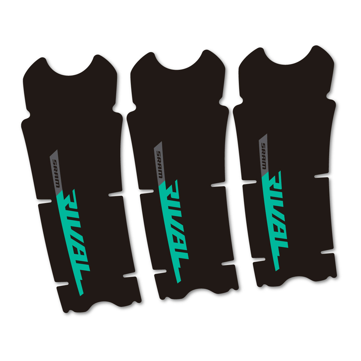 Compatible Stickers for Sram Rival AXS DUB 12v, Crankset vinyl decals - Green Turquoise