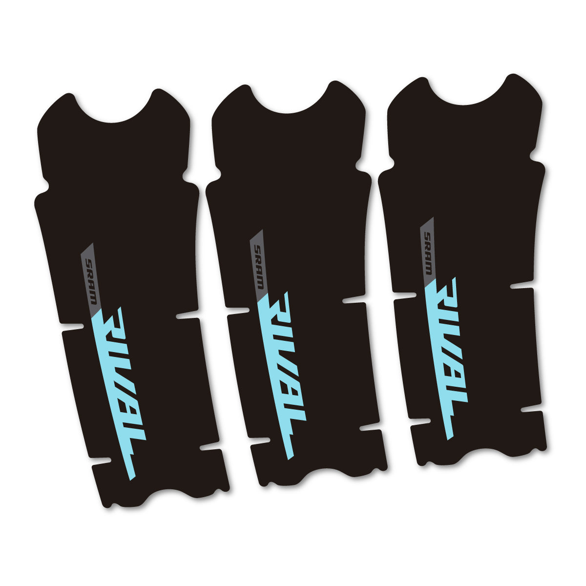 Compatible Stickers for Sram Rival AXS DUB 12v, Crankset vinyl decals - Sky Blue