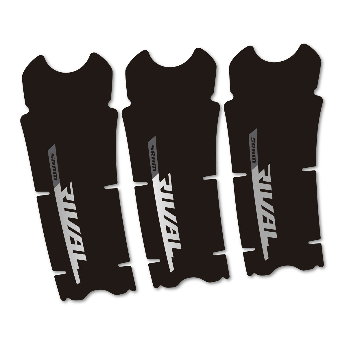 Compatible Stickers for Sram Rival AXS DUB 12v, Crankset vinyl decals - Light Silver