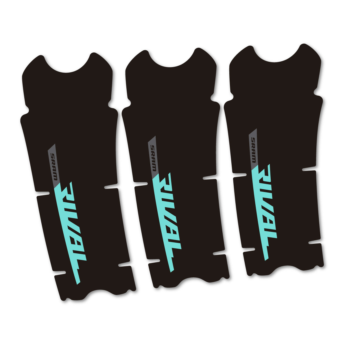 Compatible Stickers for Sram Rival AXS DUB 12v, Crankset vinyl decals - Blue Green