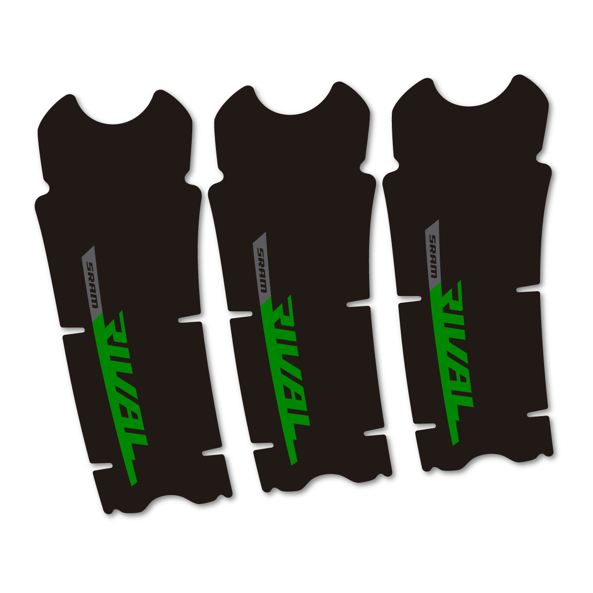 Compatible Stickers for Sram Rival AXS DUB 12v, Crankset vinyl decals - Medium Green