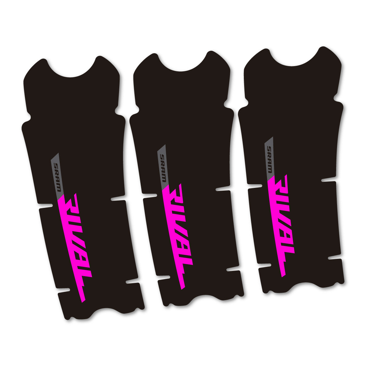 Compatible Stickers for Sram Rival AXS DUB 12v, Crankset vinyl decals - Fuchsia Neon