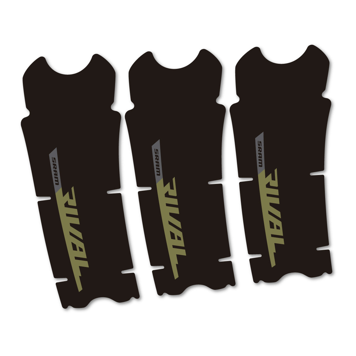 Compatible Stickers for Sram Rival AXS DUB 12v, Crankset vinyl decals - Khaki