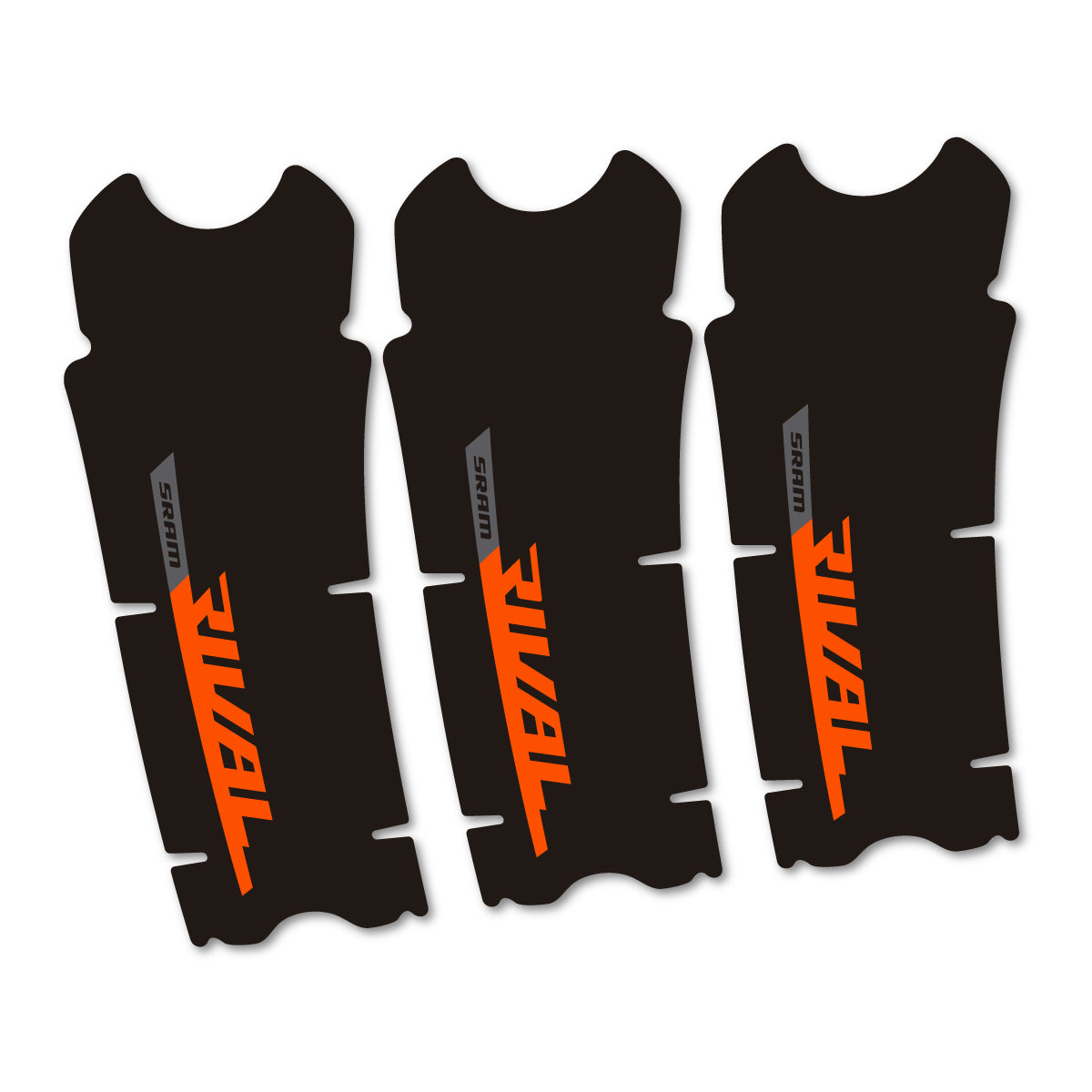 Compatible Stickers for Sram Rival AXS DUB 12v, Crankset vinyl decals - Orange