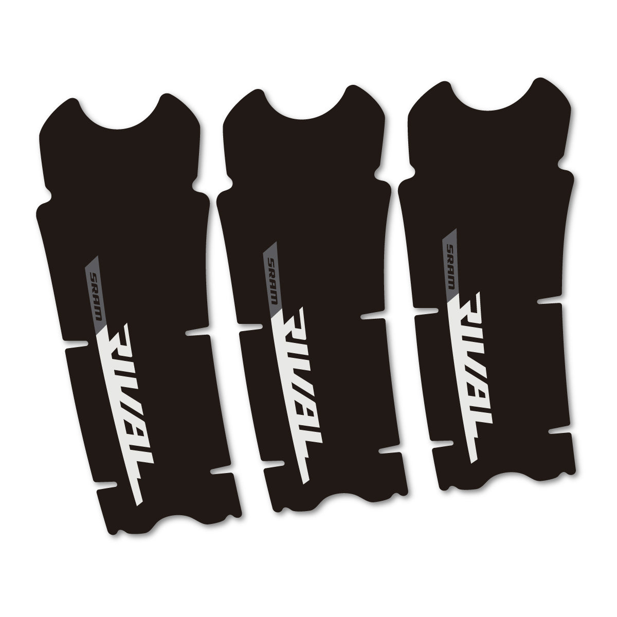 Compatible Stickers for Sram Rival AXS DUB 12v, Crankset vinyl decals - Pearl Grey