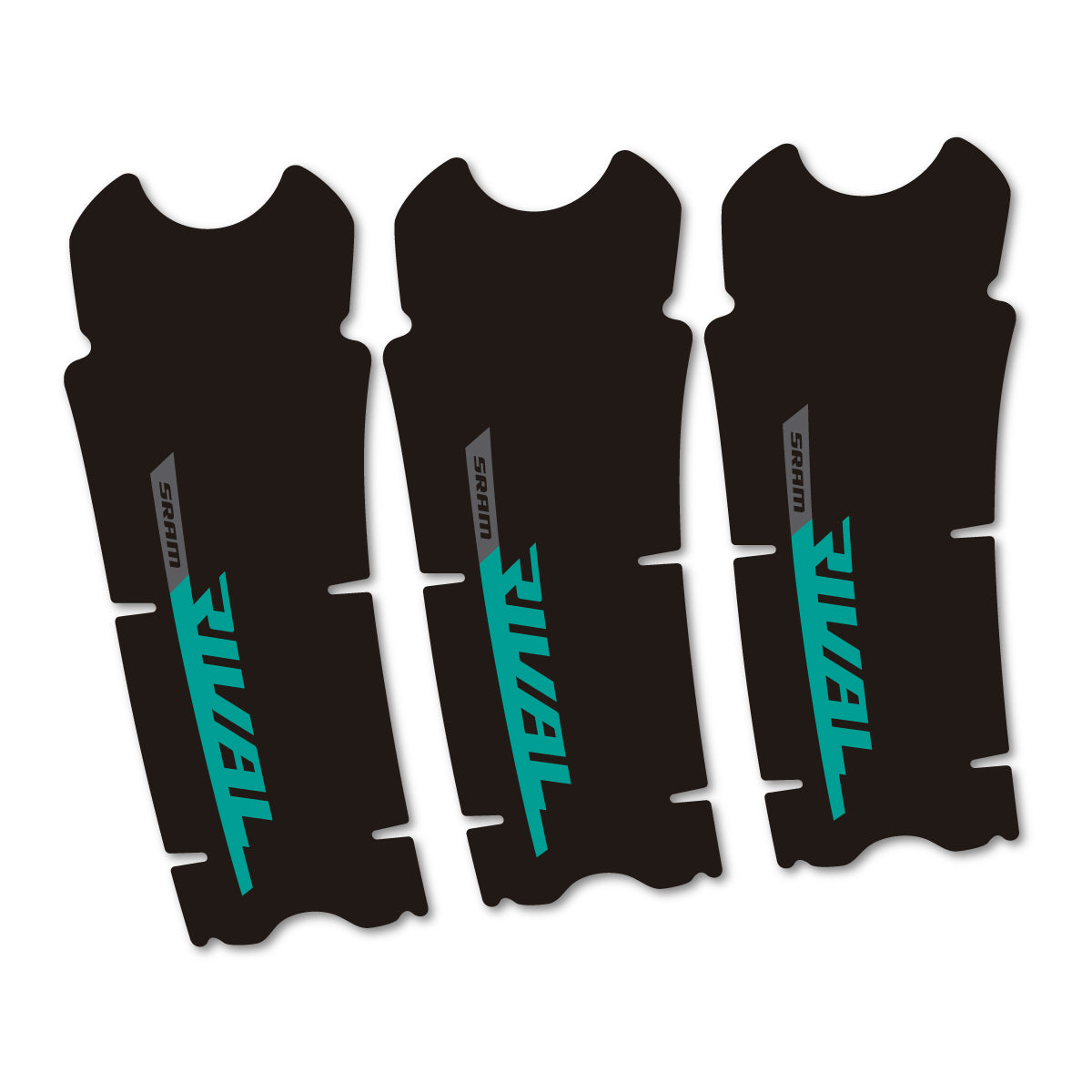 Compatible Stickers for Sram Rival AXS DUB 12v, Crankset vinyl decals - Petrol Turquoise