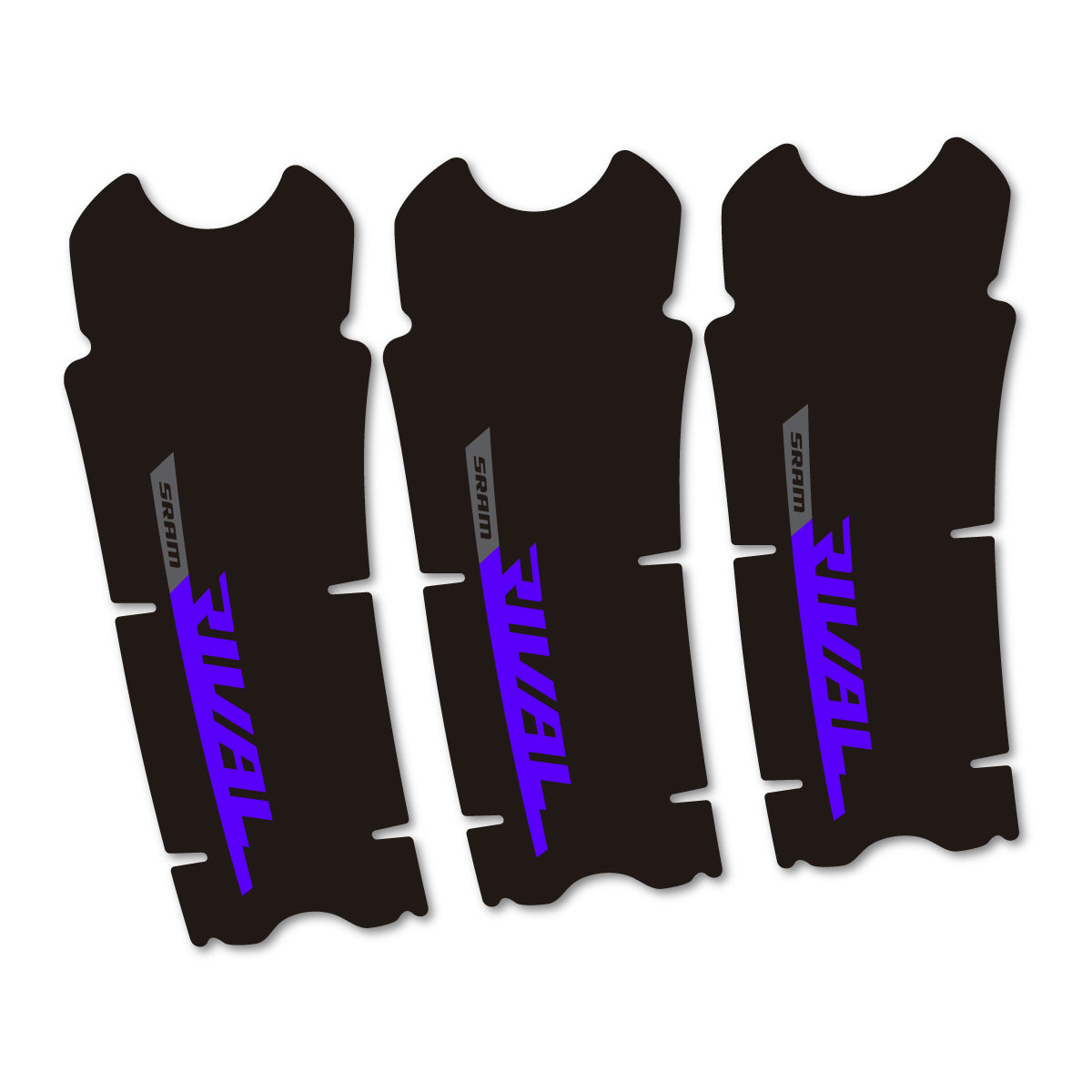Compatible Stickers for Sram Rival AXS DUB 12v, Crankset vinyl decals - Reflex Blue