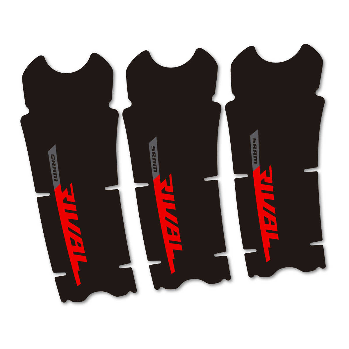 Compatible Stickers for Sram Rival AXS DUB 12v, Crankset vinyl decals - Red