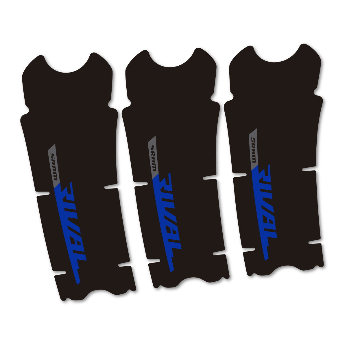 Compatible Stickers for Sram Rival AXS DUB 12v, Crankset vinyl decals - Ultramarine Blue