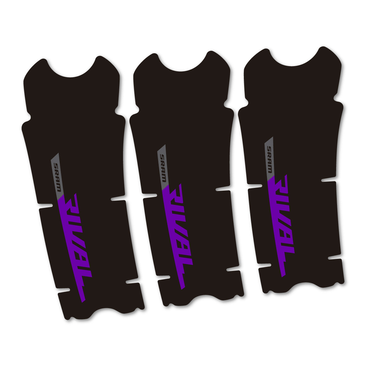 Compatible Stickers for Sram Rival AXS DUB 12v, Crankset vinyl decals - Violet