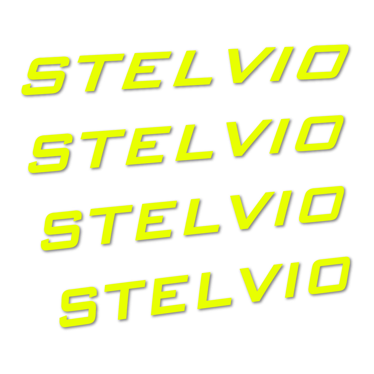 Stickers for Podium Stelvio frame, vinyl decals - Neon Yellow